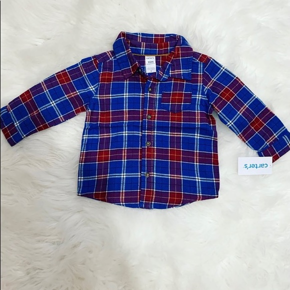 Carter’s 18 month old 2 piece set. (Overalls and flannel). New with tags! - Picture 7 of 9